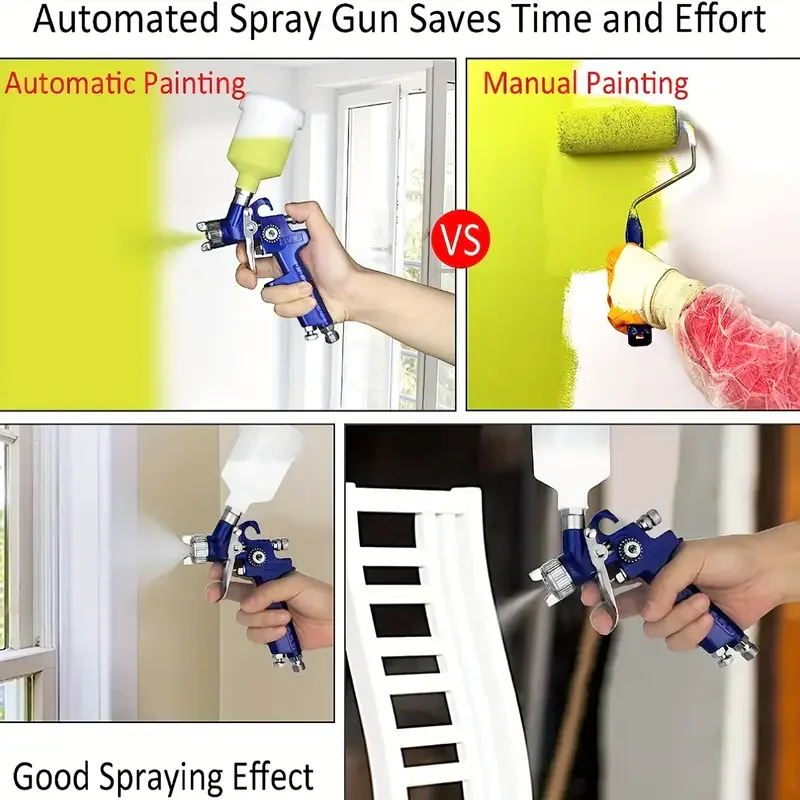 Car painting with 1.0mm nozzle air spray gun, gravity feed spray gun, suitable for car primer, furniture surface spraying
