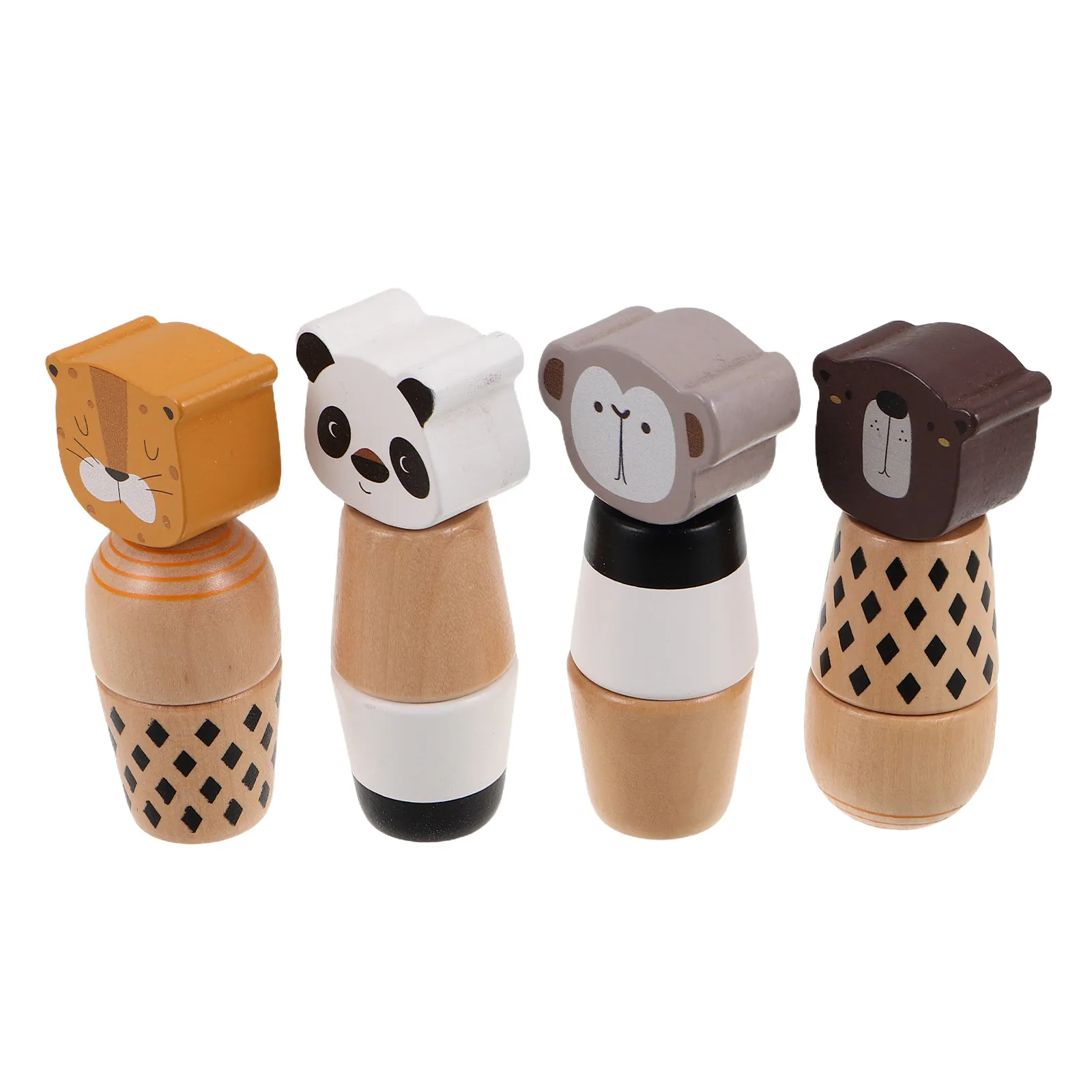 4Pcs 동물 너트 볼트 어린이 미세 모터 몬테소리 학습 나사 매칭 게임 창의적 조기 교육 유치원