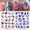 30pcs Mixed Water Transfer Nail Decals Flower/Leaves/Butterfly/French Nail Stickers 6.5*6cm Floral Water Nail Tattoo Stickers 4