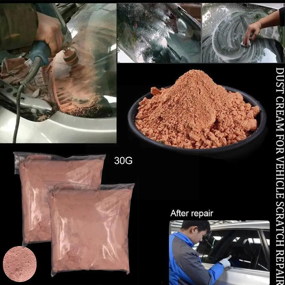 30g Glass Polish Cerium Oxide Powder Car Window Scrach Care Auto Remove Repair Q1y2