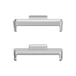 Premium Metal Adapters for 20mm Smartwatch Bands - Set of 2 (Silver 1)