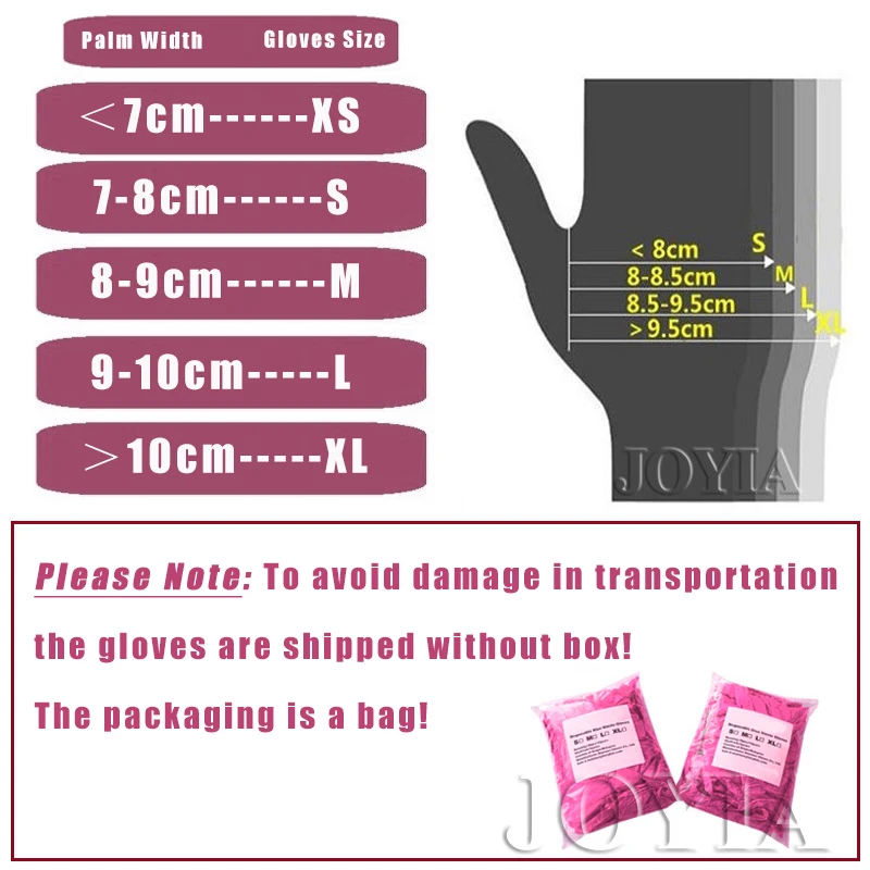 Disposable Gloves Nitrile Latex Free Small Medium Girl Woman Rose Exam Gloves For Housework Baking Hair Work X-Small
