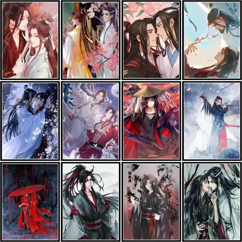 5D DIY Diamond Painting Mo Dao Zu Shi Wei Wu Xian Anime Hobby Mosaic Embroidery Cross Stitch Pattern Home Decor Gift diamond painting diamond art painting kit diamond painting set