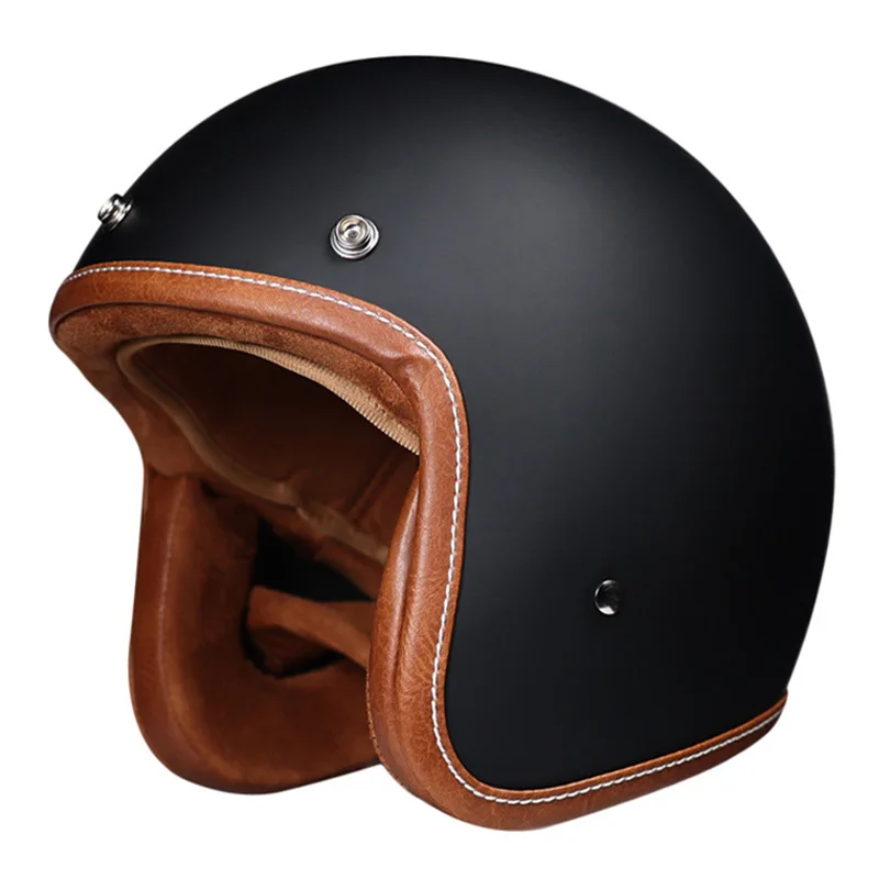 

Men Women Open Face Motorcycle Helmet Vintage Retro Moped Helmet DOT Approved 3/4 Half Helmet Jet Style Four Seasons Summer