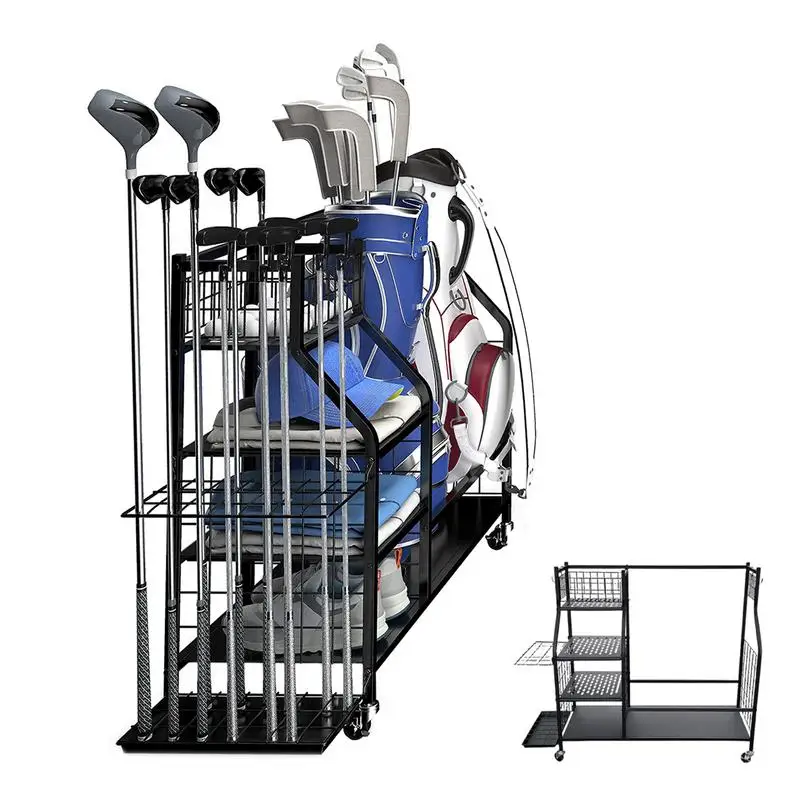 

Golf Organizer For Garage Steel Golf Storage Rack Stand Golf Rack Storage Organize Multifunctional Garage Sports Storage Rack