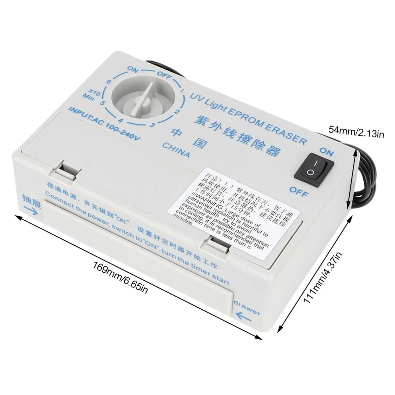 UV EPROM Eraser Dosimeter-Ultraviolet Light Erasing Timer for Semiconductor Wafers-Radiation Measurement CN Plug