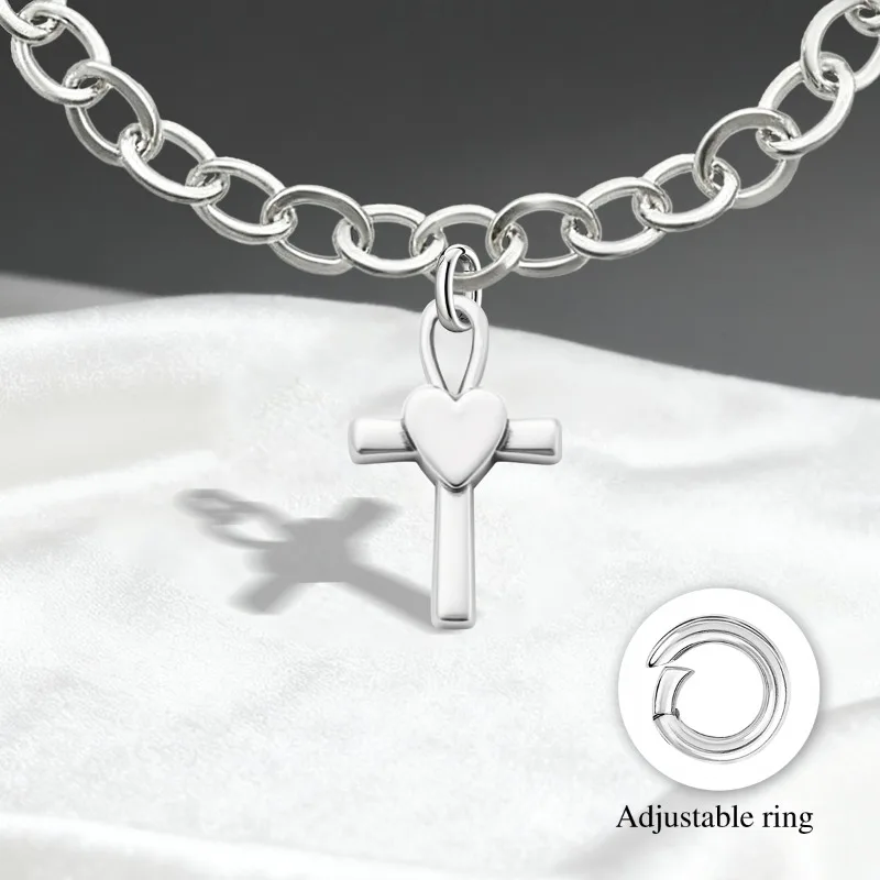 Verstellbare Vintage-Anhänger aus 925er Sterlingsilber, die Bibel, die Heilige Mutter, Charms, Perlen, passend für Original-Armbänder, Halsketten, DIY-Schmuck – Detail 23