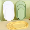 Multipurpose Oval Serving Tray Colourful Plastic Food Storage Serving Platters For Table Party Entertaining Snack Dessert Coffee 5
