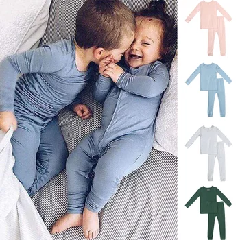 Bamboo Fiber Kids' Pajama Set 1