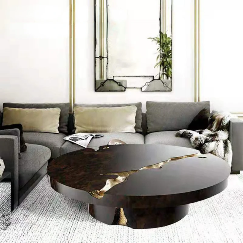 

Italian light luxury high-end postmodern simple living room coffee table combination