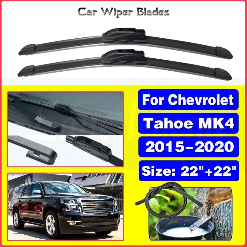 

2pcs For Chevrolet Tahoe MK4 GMC Yukon 2015 2016 2017 2018 2019 2020 Accessories Front Windscreen Wiper Blade Brushes Car Cutter