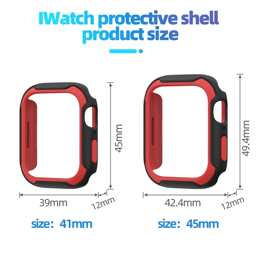Case + Strap for Apple Watch Series 7 6 5 4 SE 45mm 41mm 44mm 40mm Screen Protector CoverBracelet iWatch Accessories