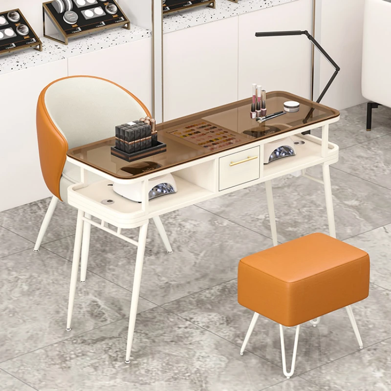 

Exquisite Nordic Manicure Table Reception Slate Luxury Manicure Table Multifunction Make Up Schminktisch Salon Furniture ZT50MT