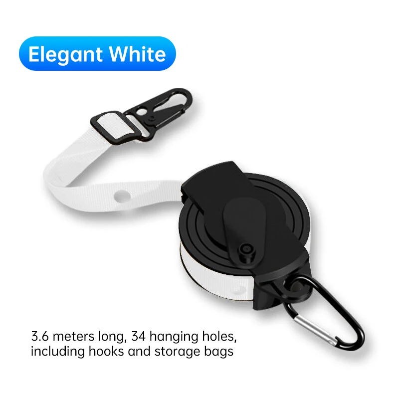 Multi-function Drying Rack Outdoor Camping Self-driving Portable Folding Anti-slip Hanging Clothes Drying Rack 3.6m Retractable