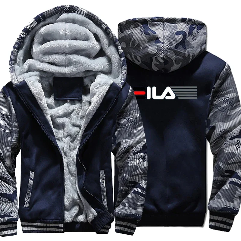 

Men's Winter Jacket Camouflage Thicken Jackets Hooded Fleece Long Sleeve Down Jacket Man Casual Streetwear Men's Clothing