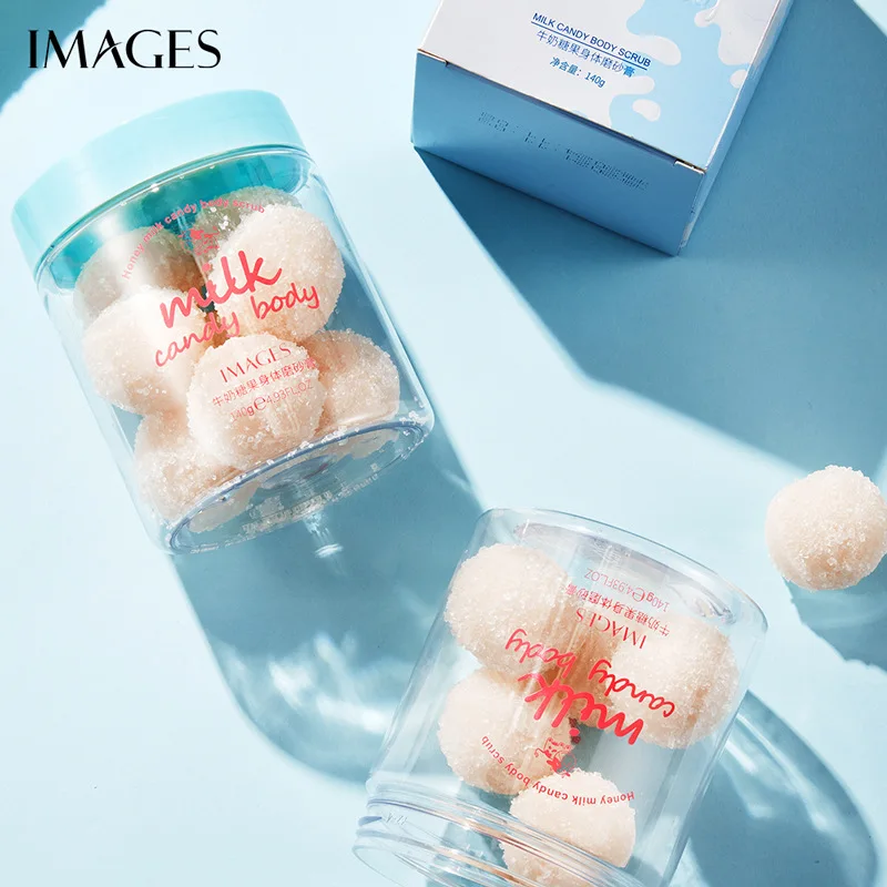 Peach Sugar Ball Body Scrub Body Wash Exfoliating Dead Skin Brighten Skin Tone Repair Improve Rough Whole Care 140g