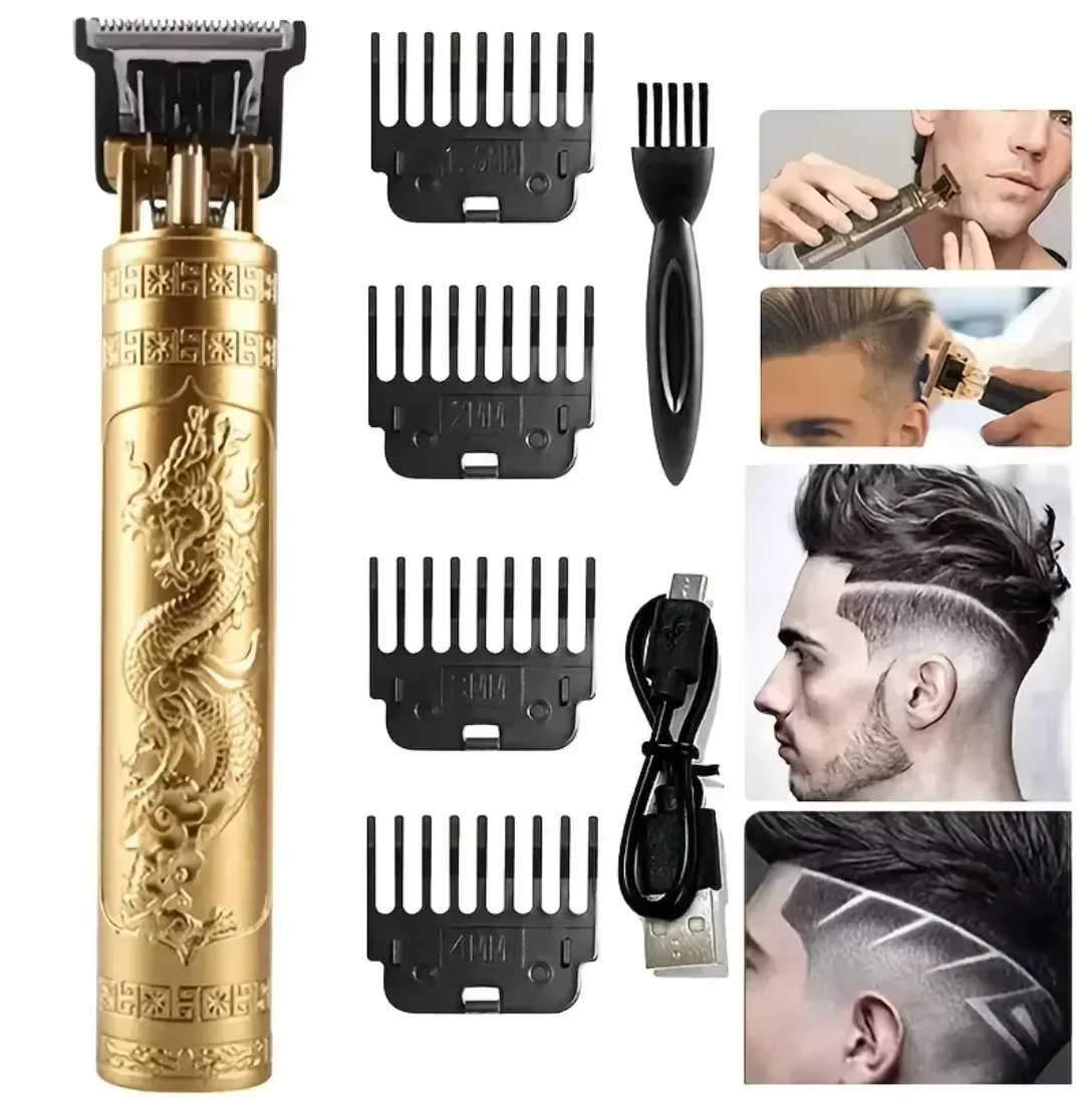 Hair Trimmer T9 Vintage Cordless Hair Cutting Machine Professional Barber Trimmer for Men Beard Shaving Lightweight Design