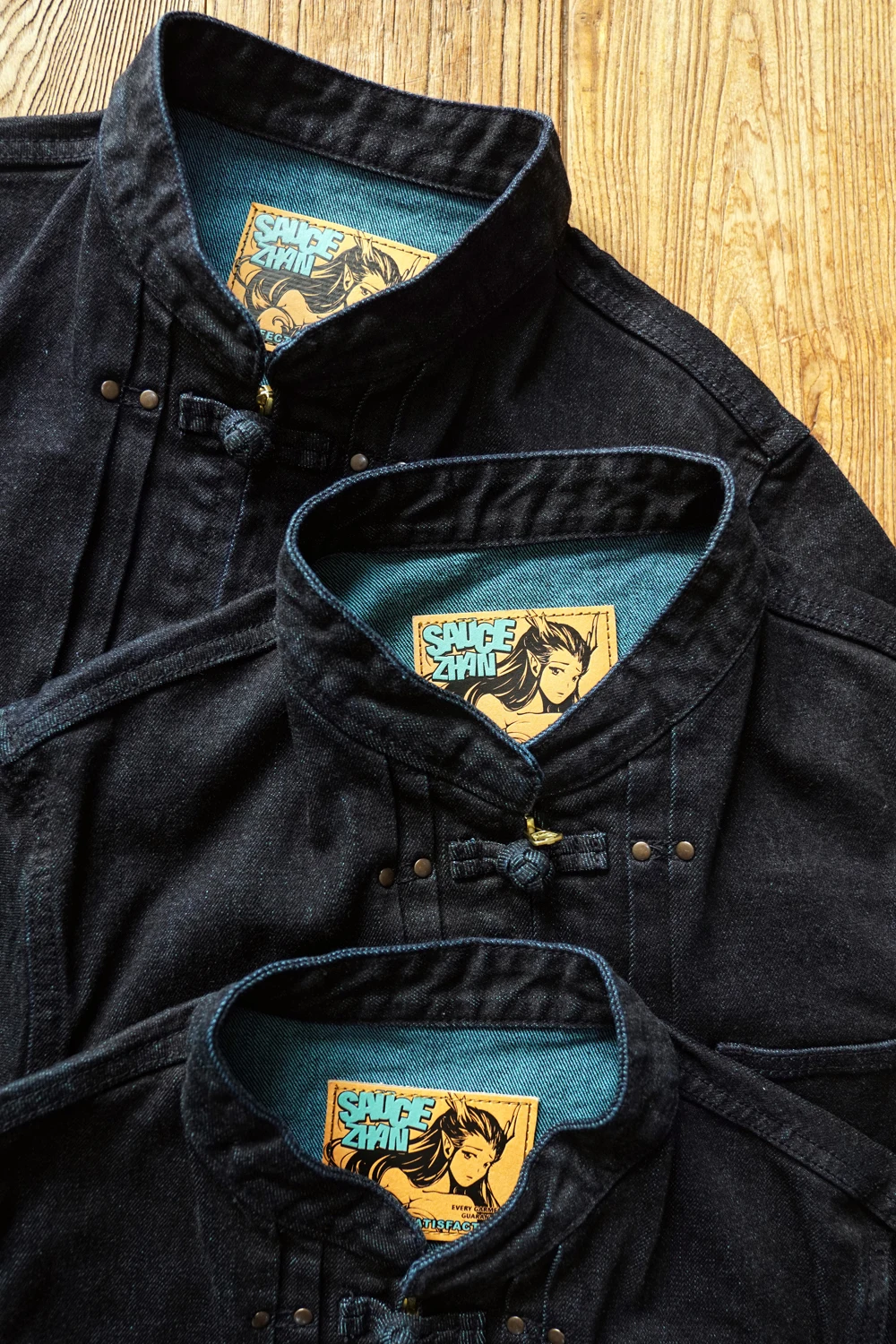 Sauce Zhan Mans Jacket Indigo Selvedge Denim Jacket Jean