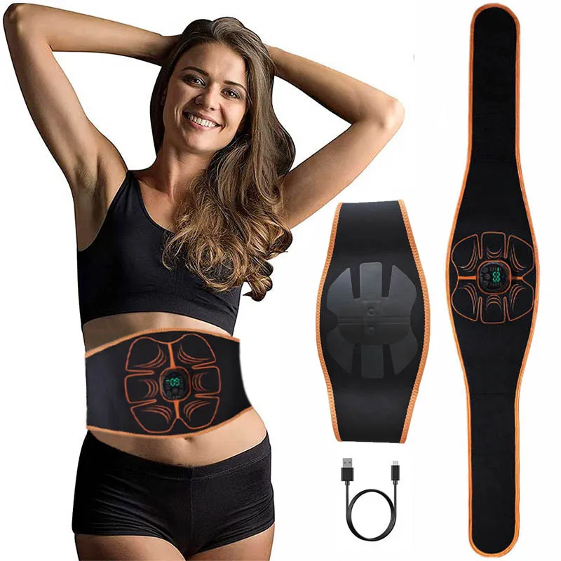 EMS Abdominal Toning Belt Muscle Toner Electric Muscle Stimulator Fitness Massage Belt For Body Slim Belly Waist Leg Lost Weight slimming cream red pepper fast burning fat lost body firming legs belly waist effective weight loss shaping body cream