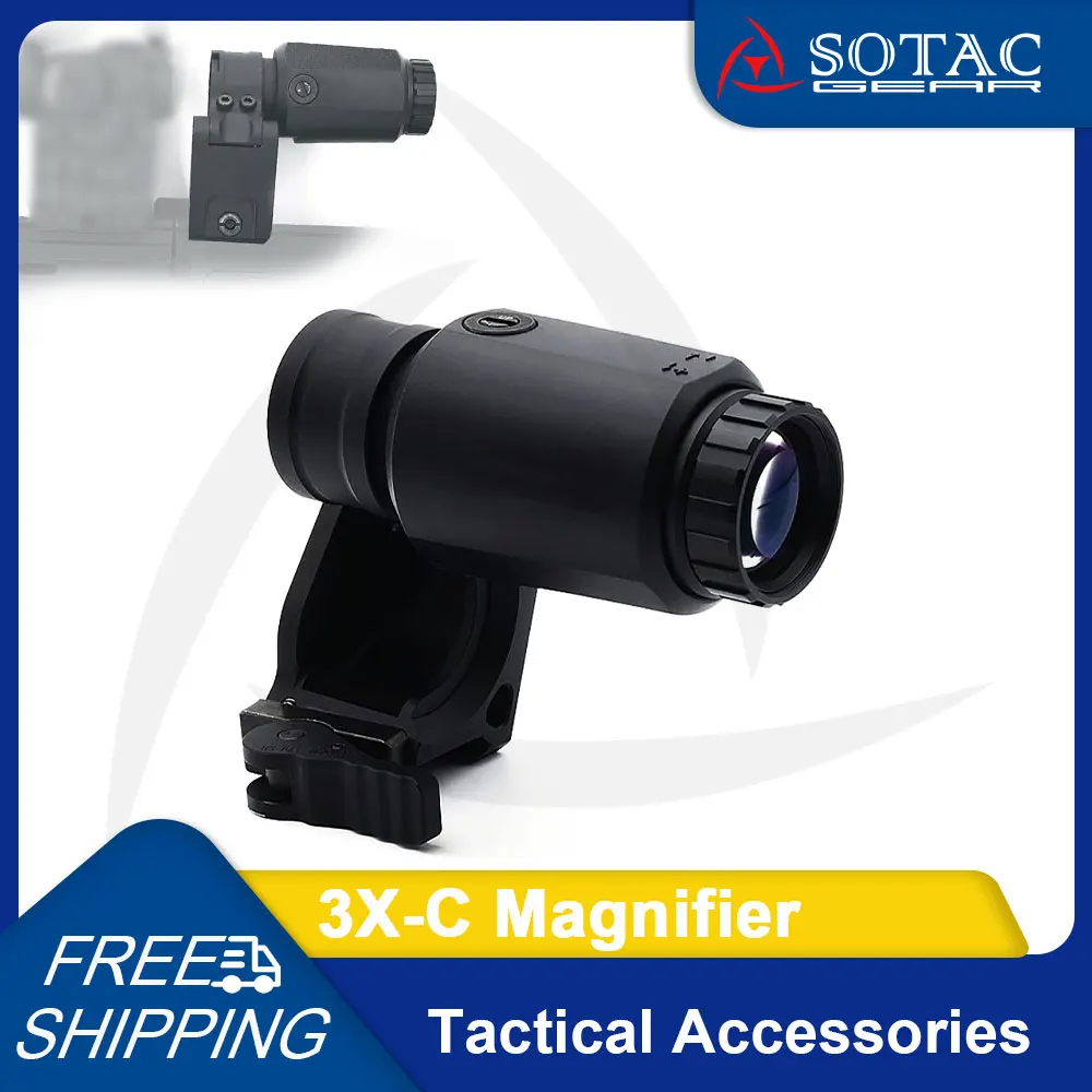 

Tactical Gear 3X 3X-C Magnifier Scope with QD Mount Hunting Magnifiers with Full Markings Weapon Accessories SOTAC