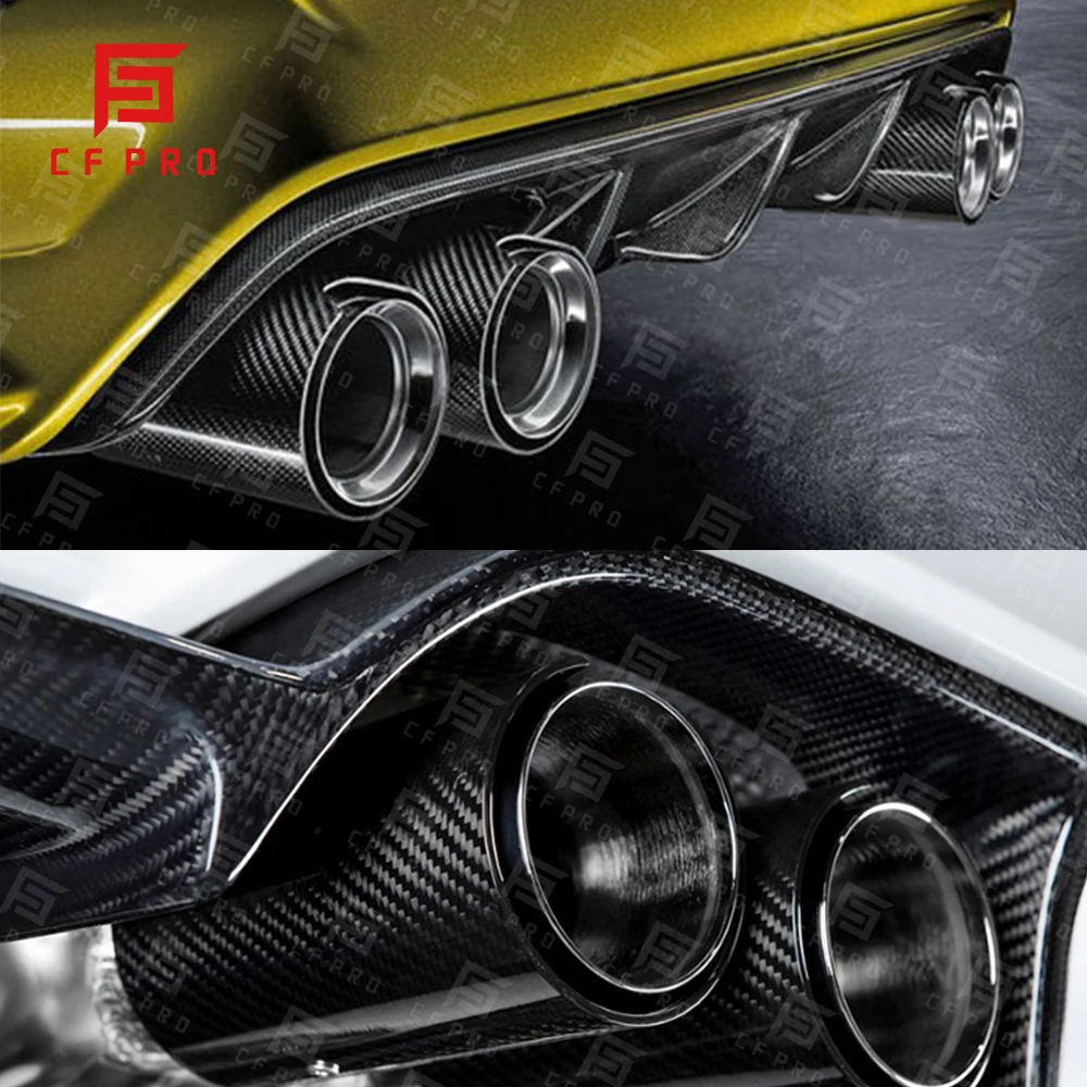 For BMW M4 F82 Exhaust Tips Modified Carbon Fiber Tail Throat Muffler Pipe Tips Accessories
