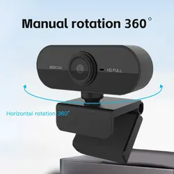 1080P HD USB Webcam with Built-In Microphone and Tripod (HD FULL)