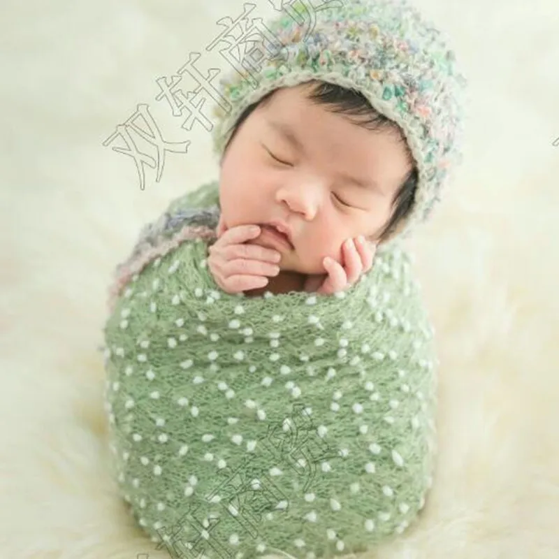 70*50cm Knit Bobble Wraps Mini Small Ball Vintage Style Newborn Photography Baby Wraps Swaddlings Padding Nubble