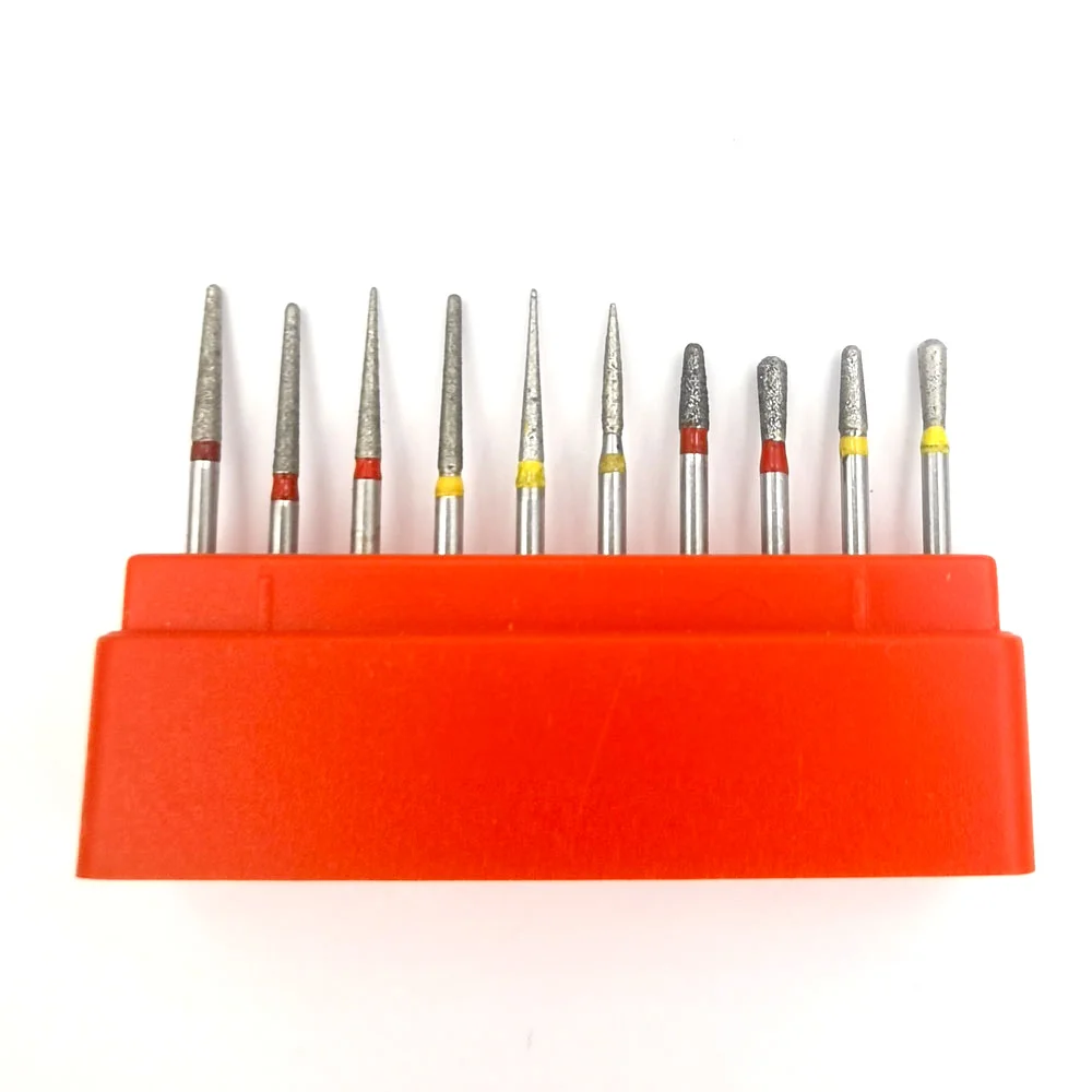 

10pcs/Set Dental Diamond Burs for Teeth Porcelain Ceramics Composite Polishing Lab Material