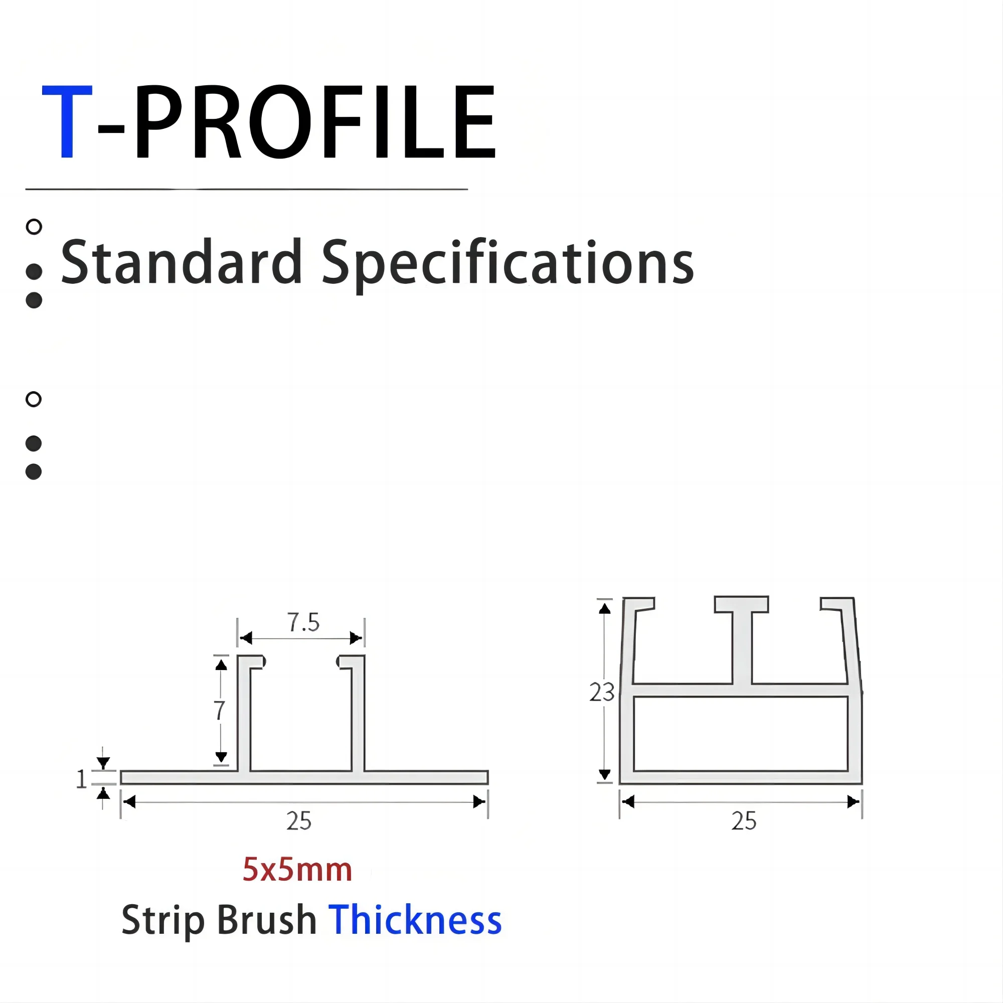 H-Typ Dichtungsstreifenbürste 8x8mm für Industrietüren, Fenster, Wetterschutz, Scheunen, Laderampen, CNC-Maschinen, Gehäuse – Staub-, Lärm- und Insektenschutz – Detail 14