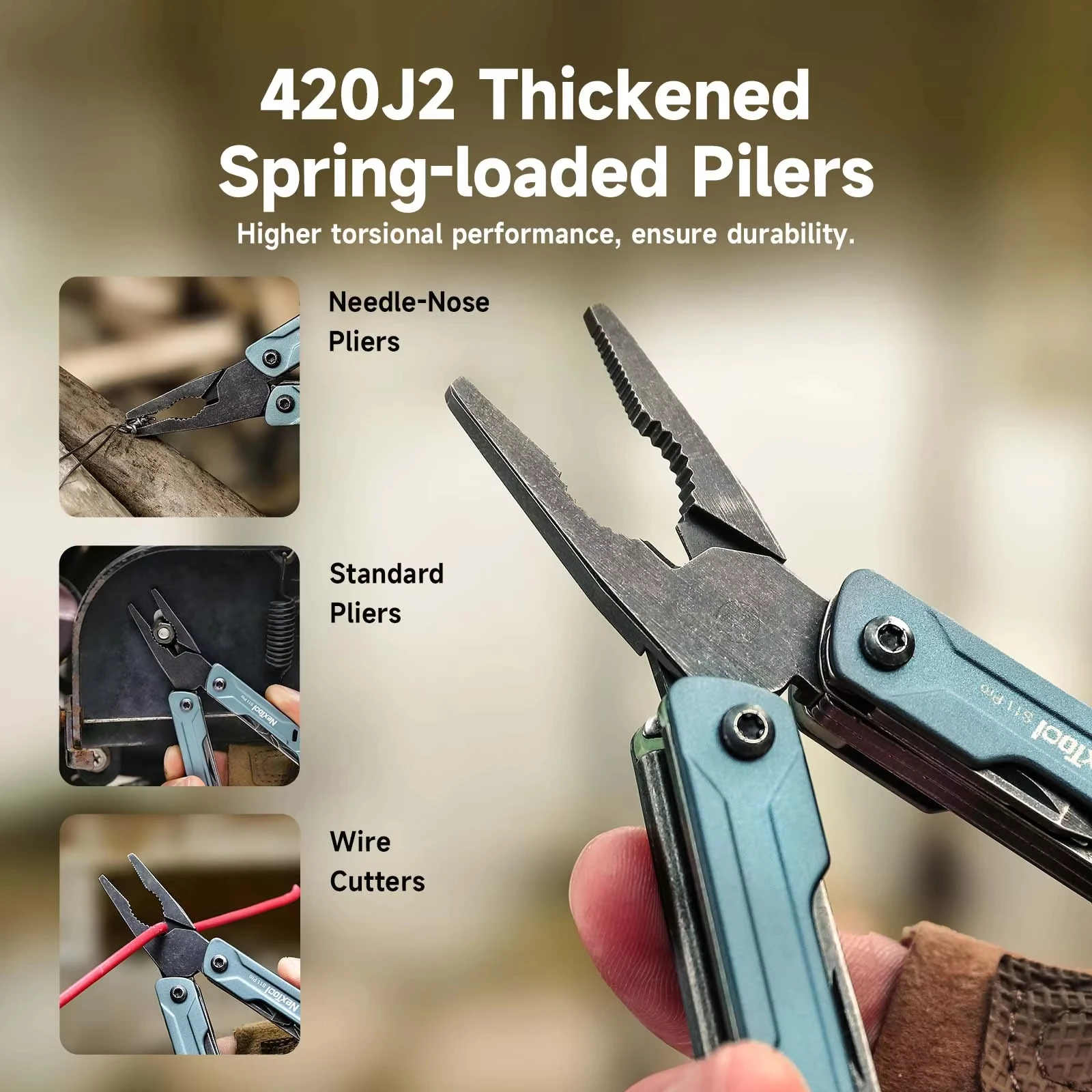 NexTool Mini Sailor Pliers S11 Pro 12-In-1 Multi Tool Pocket Knife Folding Tools Wire Cutters EDC Card Pin Screwdriver Scissors