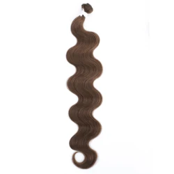 Colorful Body Wave Ombre Blonde Synthetic Hair Extensions - 1pc (Brown)
