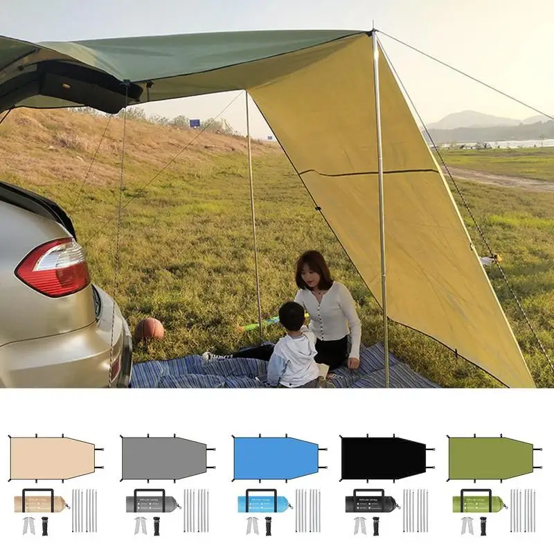 

Heavy Duty Camping Car Tent Waterproof Tailgate Canopy Car Tent Sun Shade Awning Auto Outdoor Accessories For Traveling Fishing