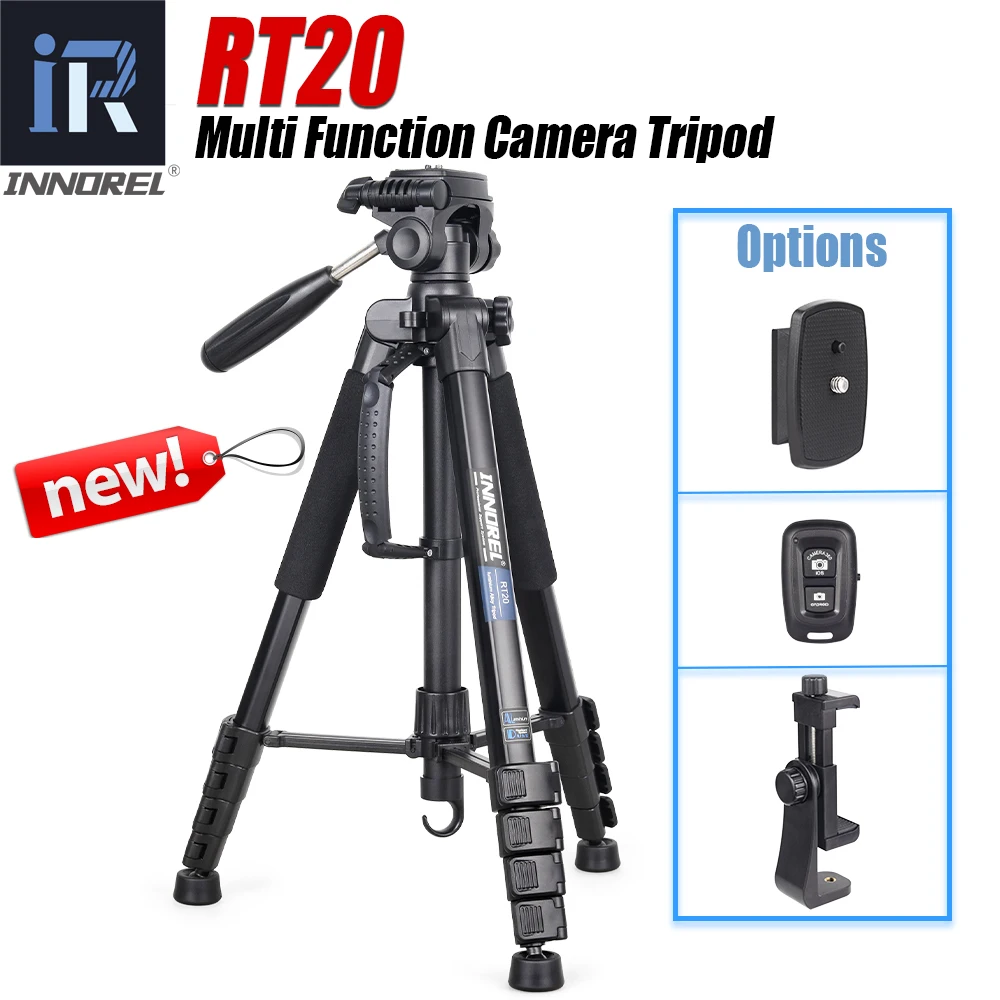 INNOREL RT20 5-Section Aluminum Alloy Tripod Lightweight Travel Professional Stand for DSLR Cellphone Canon Nikon Sony DV Video camera tripod foldable tripod