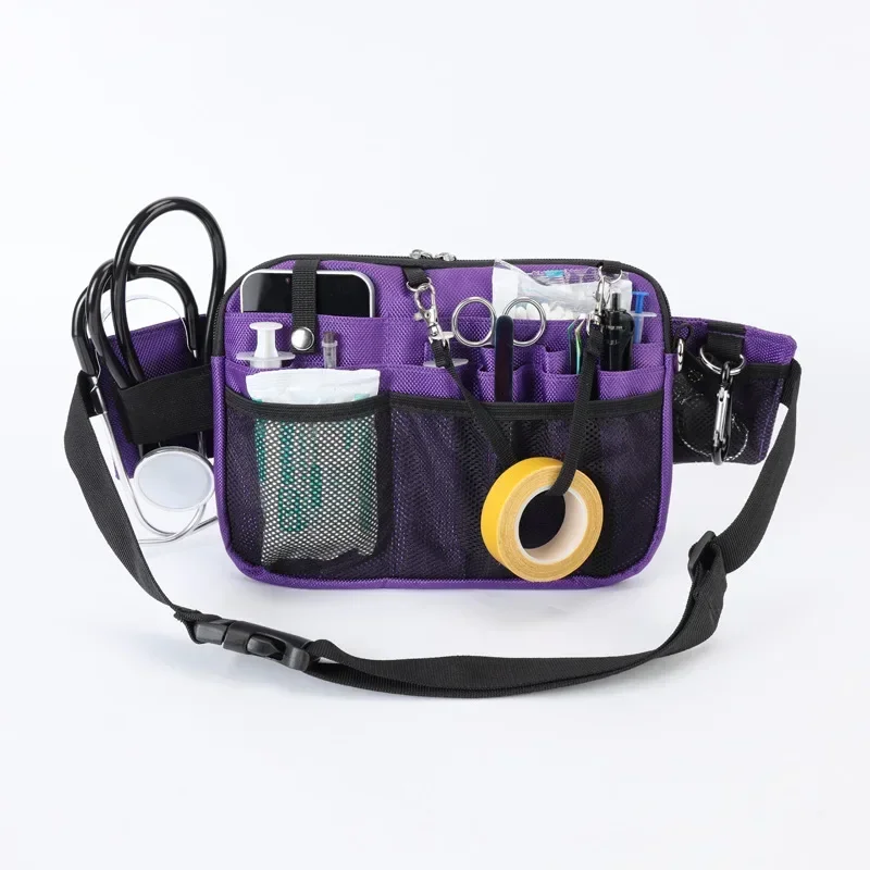 Large Portable Multifunctional Multi Pocket Nurse Fanny Pack Work Medical Gear Tool Storage Waist Bag Organizer Pouch