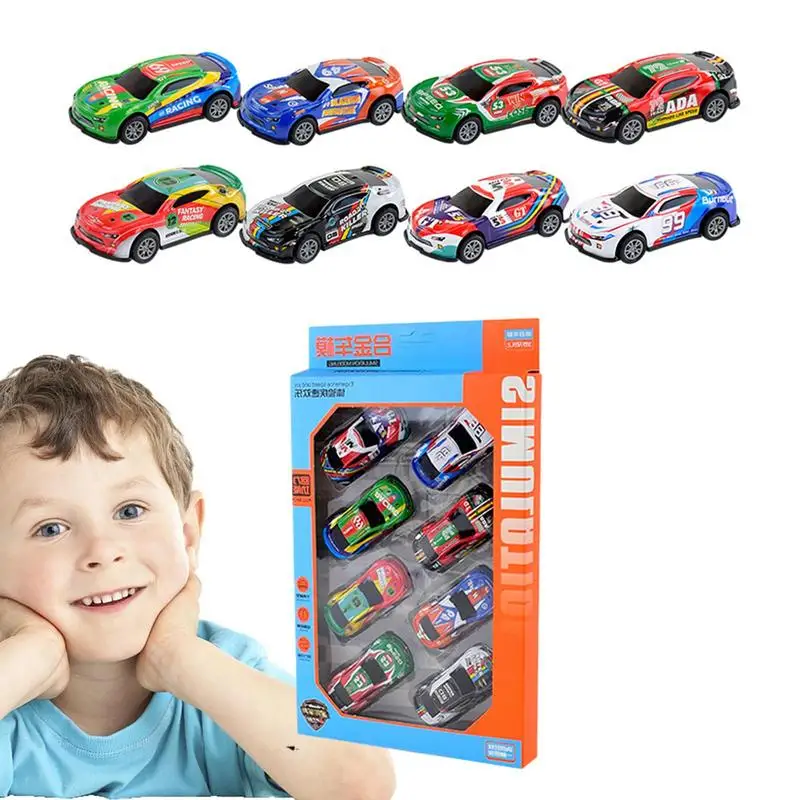 

Pull Back Vehicles Alloy Mini Pull Back Cars Interactive Friction Cars Durable Kids Toys For Christmas Party Gift Aged 3