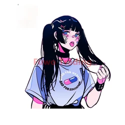 Fuwo Trading – autocollants de voiture, autocollant de voiture, Anime Badgirl, personnalité, climatiseur, pare brise, imperméable, Anti UV, style de voiture 