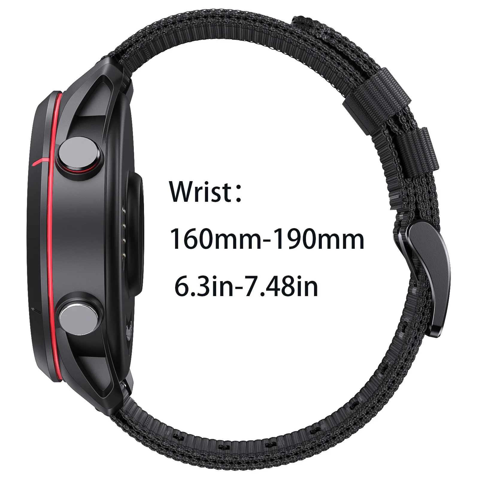 Magnetic Braided Nylon Watch Bracelet Strap, 20mm/22mm, Durable and Stylish Band