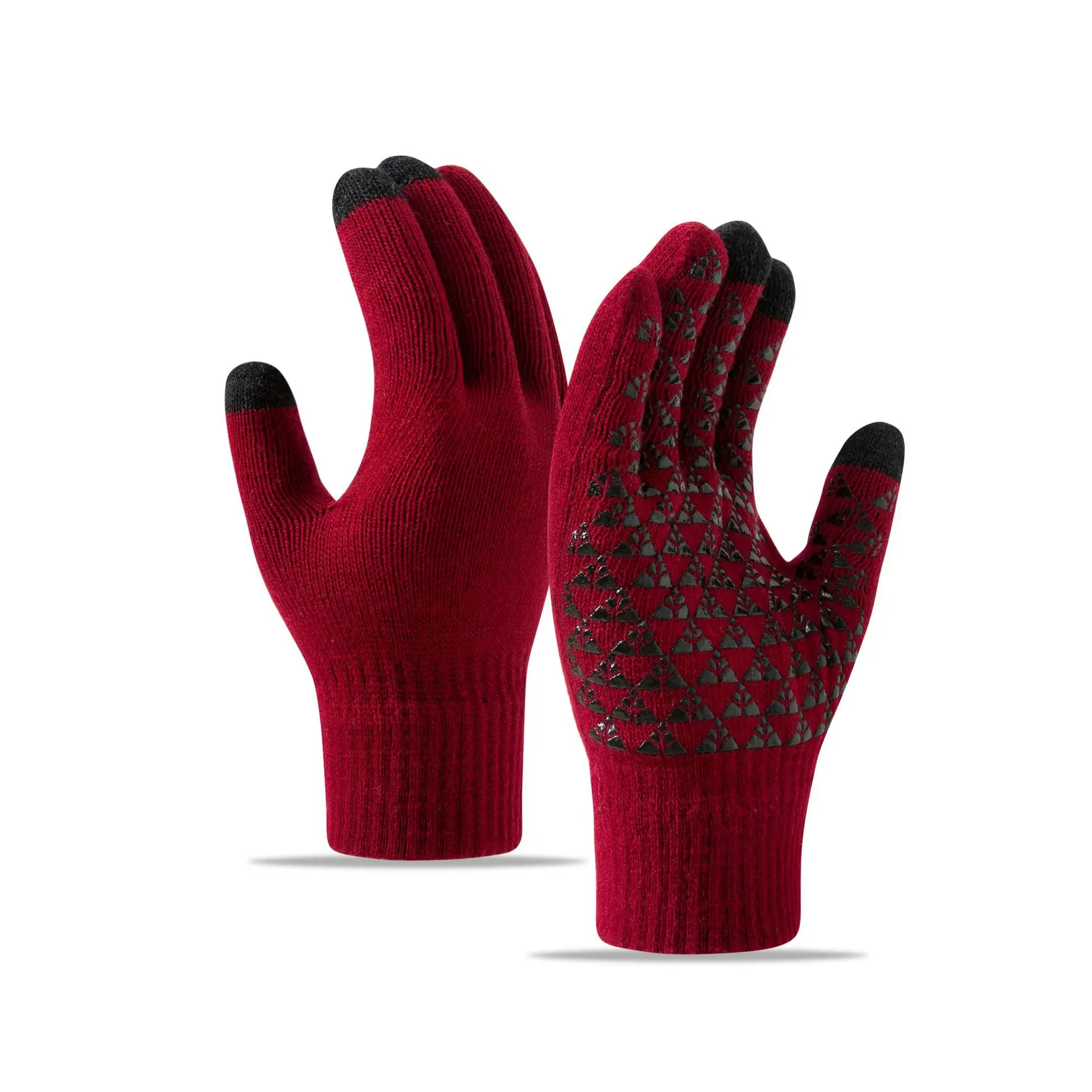 Winter Men's and women's Knit Touchscreen Gloves Warm Touch Gloves Anti-slip Gloves for Adults 4
