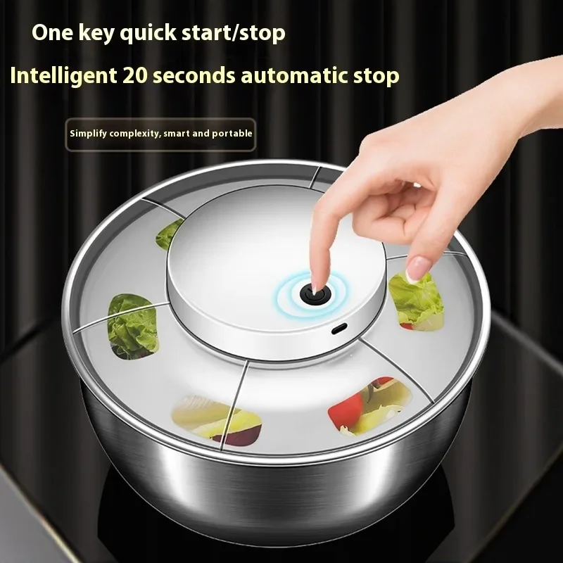 Vegetable Dehydrator Electric Cleanse Dryer Strainer Fruit and Dry Wet Separation Kitchen Gadgets Products Descascador Eletrico