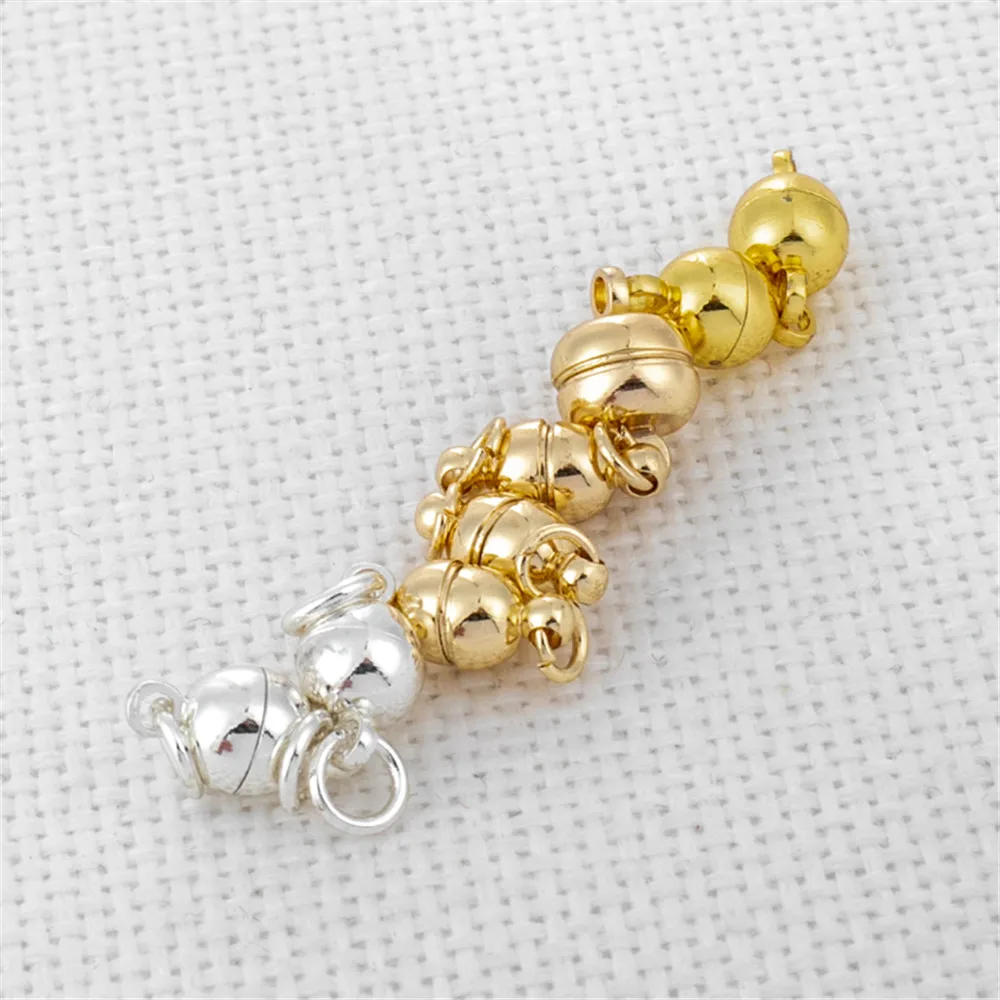 

18K gold color DIY accessories Suction buckle 5/6/8mm bracelet color magnet connection buckle