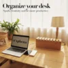 1pc Wood Wire Storage Box, Data Cable Storage Box, Power Cable Management Sorting Box, Socket Computer Cable Rack, Plug Box 6