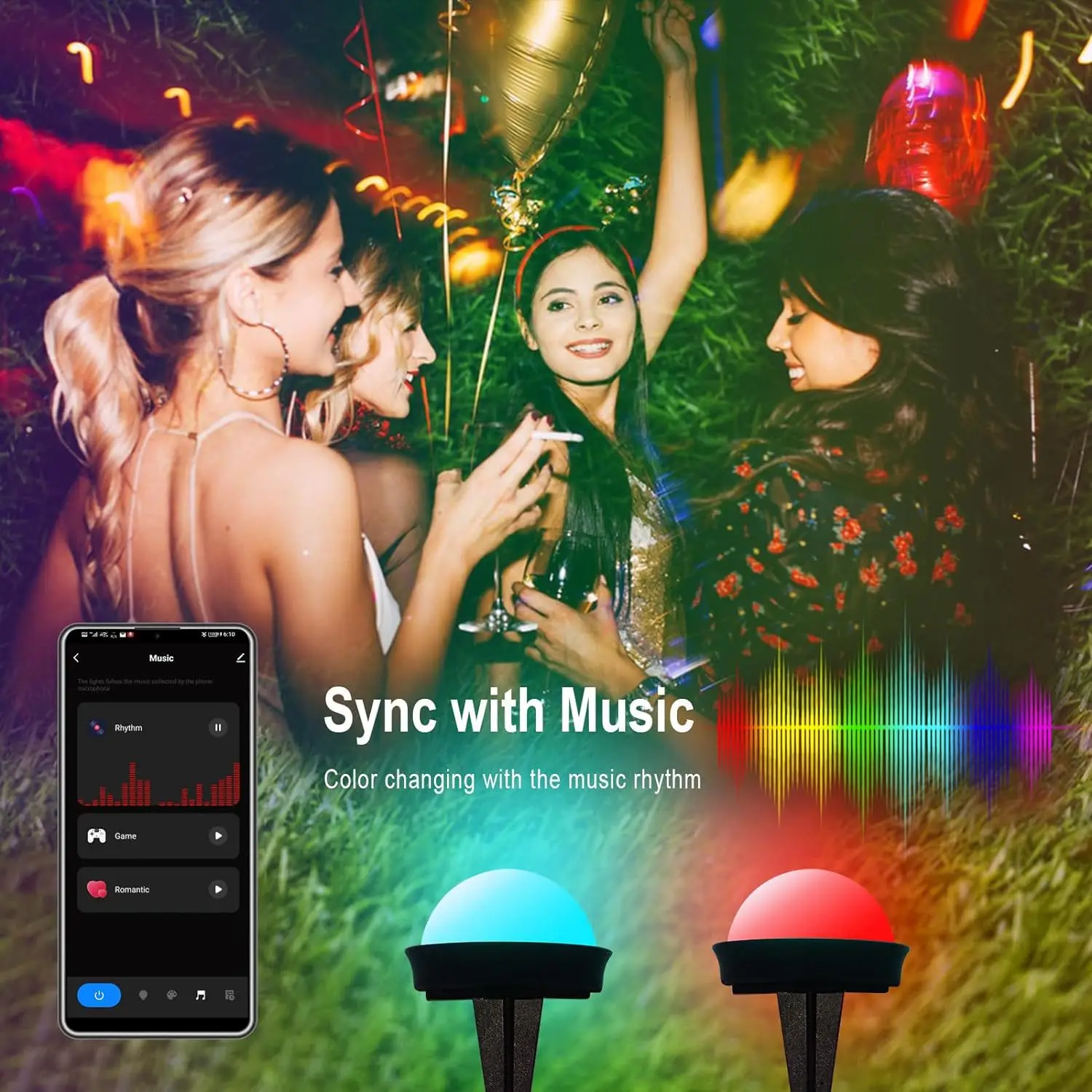 Outdoor LED Light IP65 Smart Wifi USB 10M 20M Voice APP Remote Control Garden Light for Lawn Courtyard Christmas Festival Lamp 6