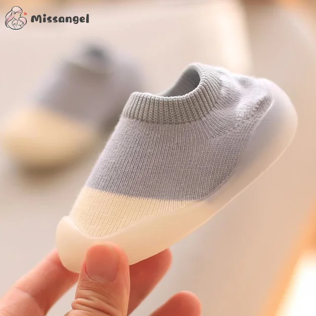Baby Socks Shoes Infant Color Matching Cute Kids Boys Shoes Doll Soft Soled Child Floor Sneaker BeBe Toddler Girls First Walkers 2