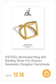 S'STEEL Zircon Ring Sterling Silver 925 Gift For Women Minimalist Gold Personalized Open Ring Bijoux Argent 925 Fine Jewellery hematite ring