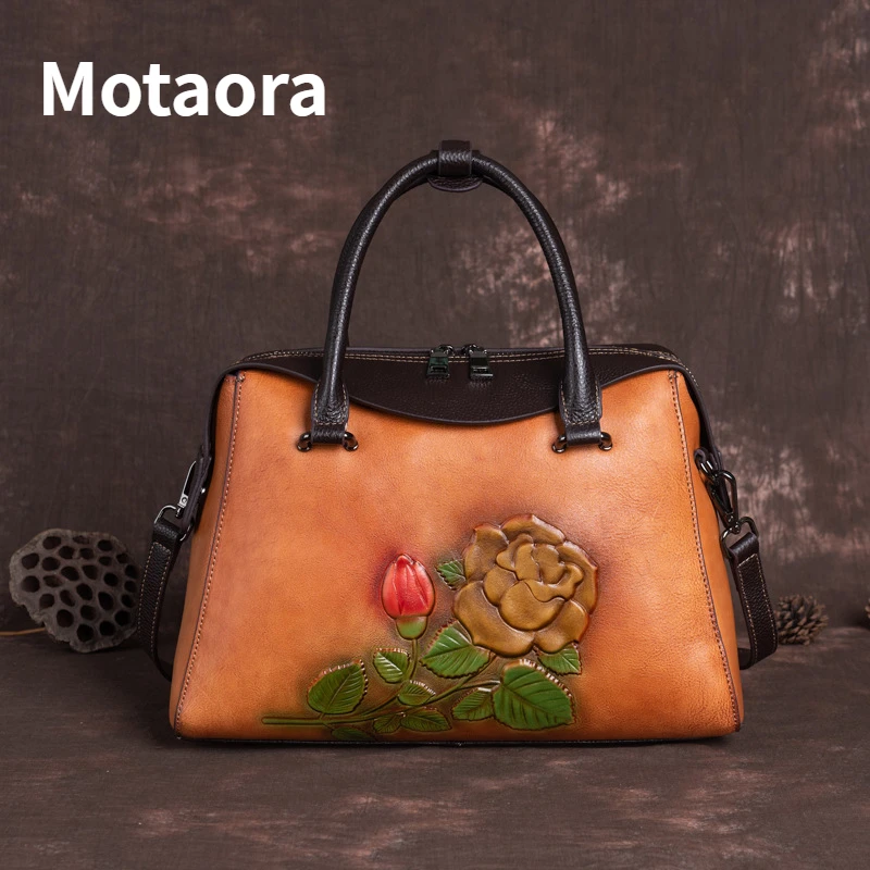 Newset Classic Messenger Bag Real Leather Women Handbag Printing