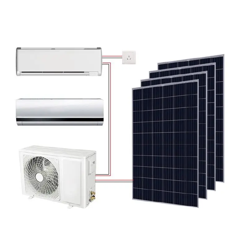New Home Solar AC Split Air Conditioner Hybrid Convenient Off Grid Air Conditioner 24V48V 4