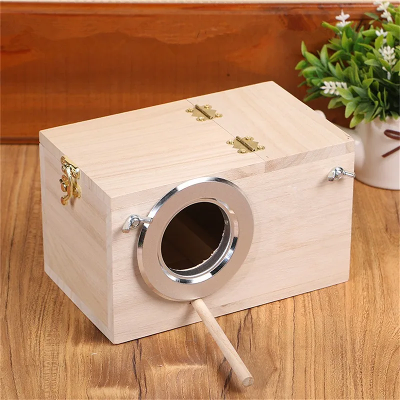 Title 10, Wood Bird Breeding Box Bird House Nest Parrot B...