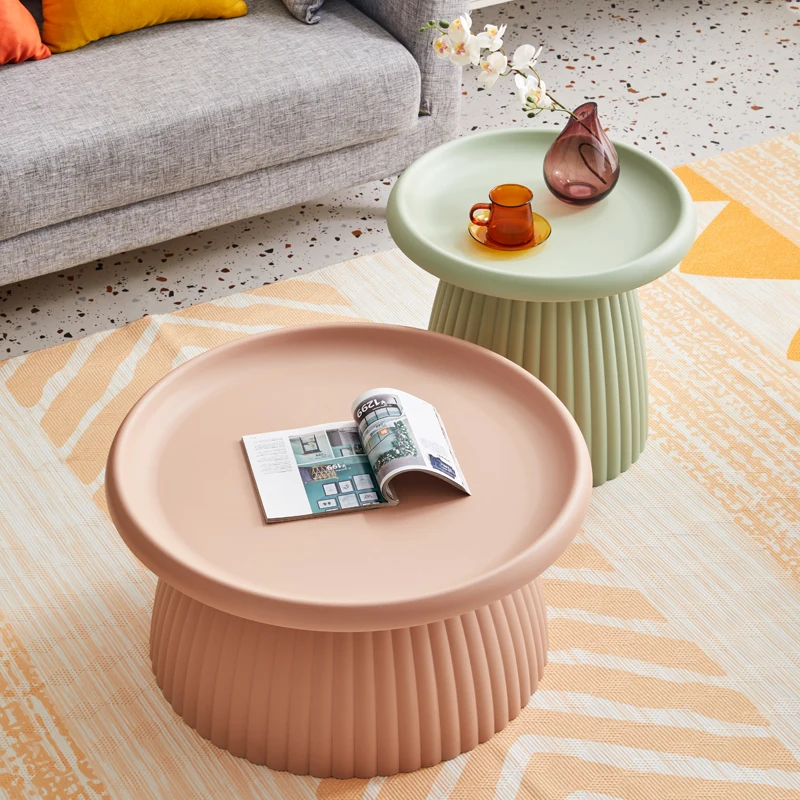 

Modern Plastic Coffee Tables Balcony Makeup Small Round Coffee Tables Living Room Mobile Stolik Kawowy Bedroom Furniture WZ50CT