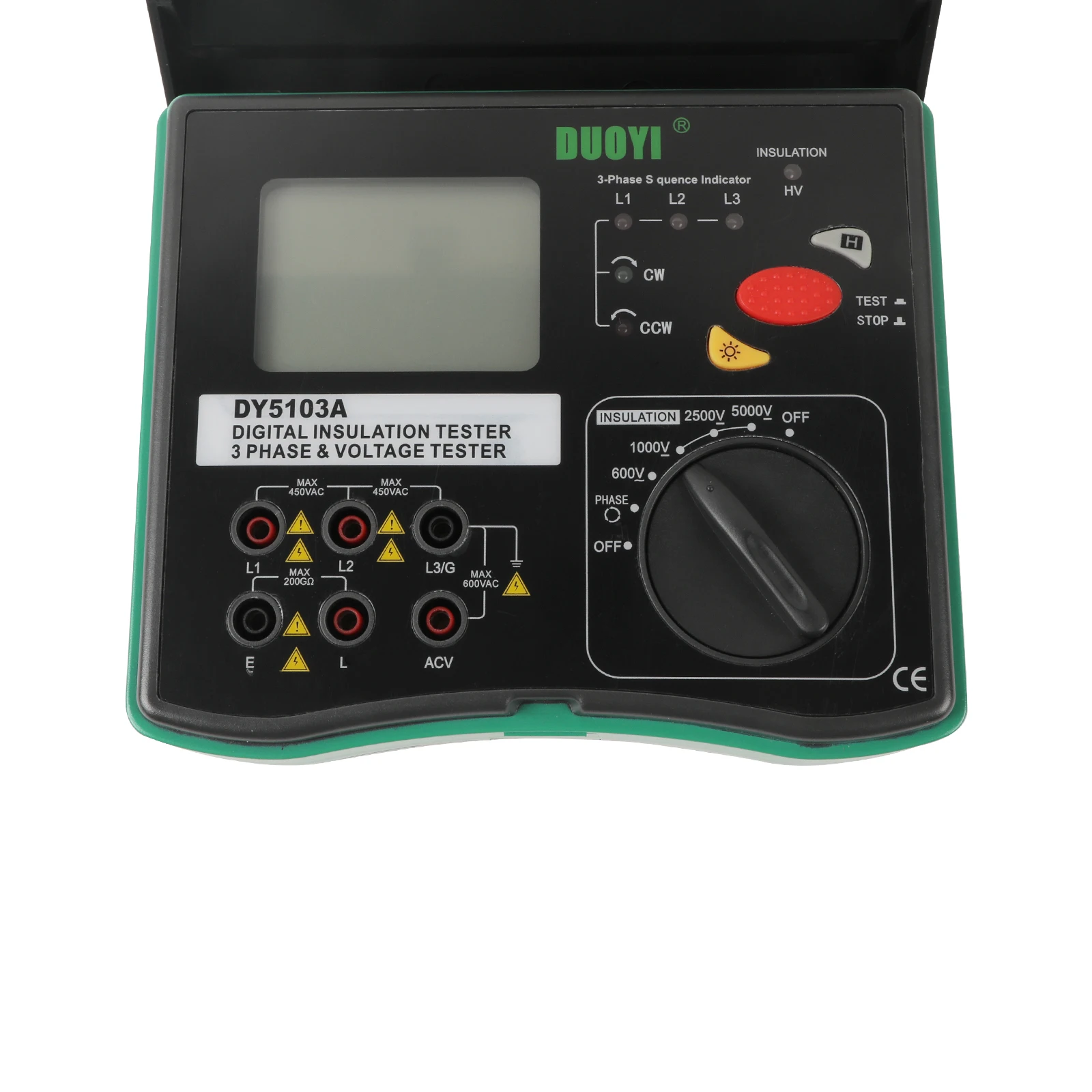 DUOYI DY5103A Digital Insulation Resistance Tester ohm Meter Earth Ground Tester Megohmmeter Multimeter 1000V Voltmeter AC 600V