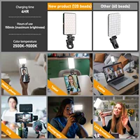 ST-120 LED Video Light Fill Light Rechargeable 3000 MAh Ajusted 3 Light Modes CRI95 Portable Mini Selfie Light 2500-9000K 6